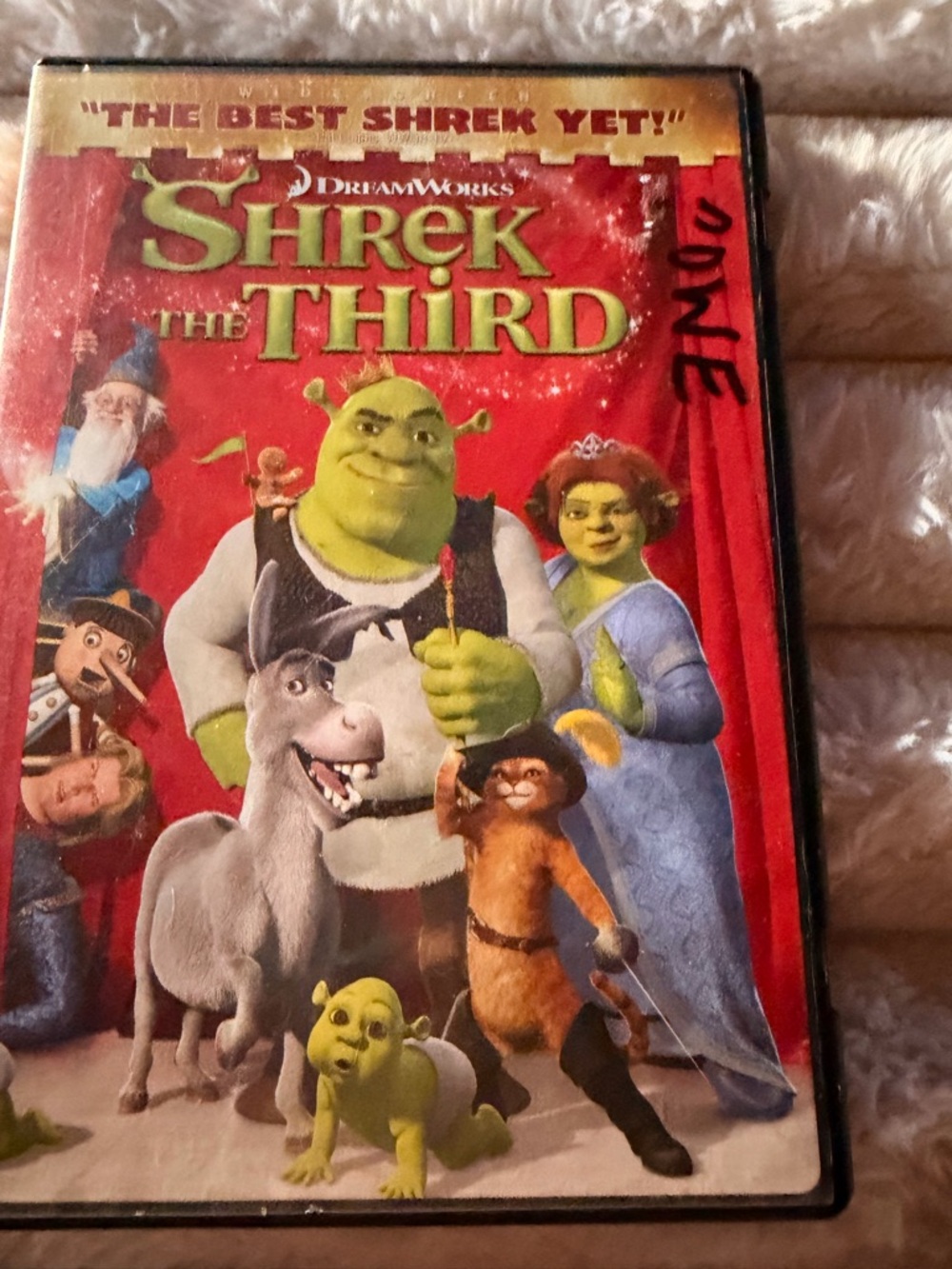 DreamWorks Shrek The Third DVD - Green, Red & Purple Artwork